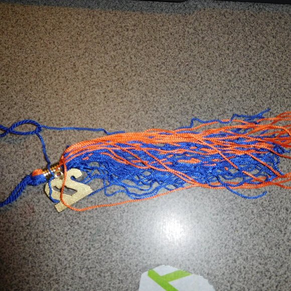 2022 MOTAR BOARD TASSLE GRADUATION ORANGE & BLUE TASSEL TASSLE LARGE #22 - Picture 4 of 4
